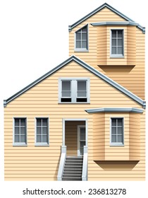 Poster of a front view house