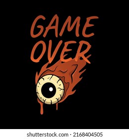poster game over in dark background
