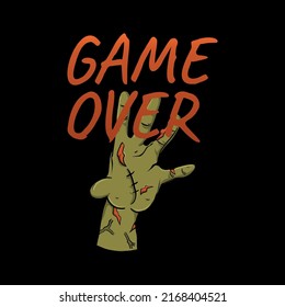 poster game over in dark background
