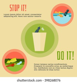 Poster with garbage "Stop It!"