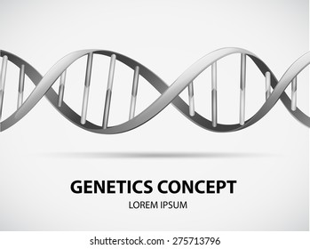 Poster of genetics concept in grayscale