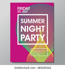 Poster with geometric design template.