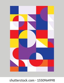 Poster geometrical graphics poster, geometry shapes with colorful poster.