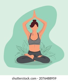 poster of a girl in the lotus yoga pose