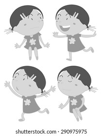 Poster of girls in different expressions