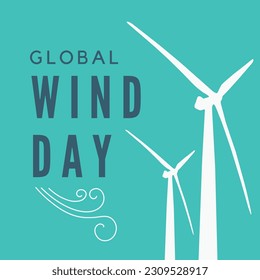 a poster for global wind day