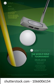 Poster Golf Championship Vector Illustration