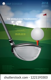 Poster Golf Championship Vector Illustration