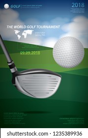Poster Golf Championship Vector Illustration