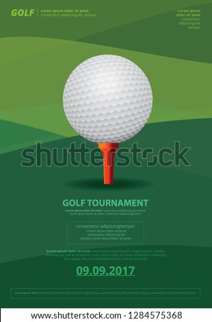 Poster Golf Championship Vector Illustration