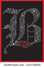 Poster Gothic Letter B