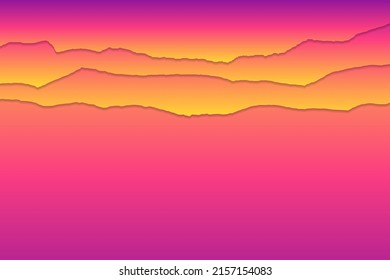 Poster gradient vector background. Paper torn edges border. Colorful backdrop. Banner, poster, landing page background design.