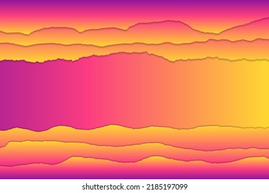 Poster gradient vector background. Paper torn edges border. Futuristic backdrop. Banner, poster, landing page background design.