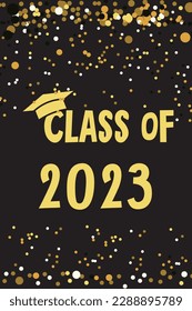 poster graduation 2023 vector style