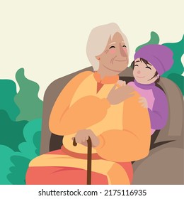 poster of grandmother with grandchild