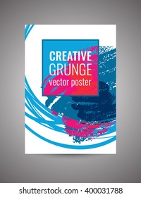 The poster in grunge style. Vector illustration EPS10
