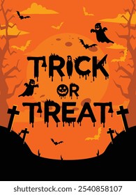 ein Poster für Halloween oder Halloween mit Fledermäusen und Fledermäusen.
