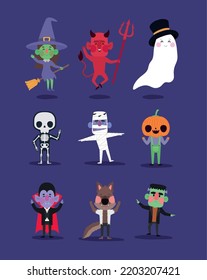 poster of halloween characters group