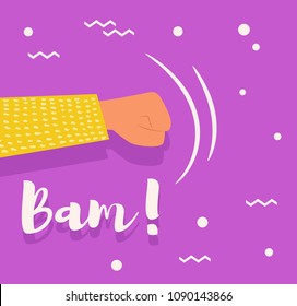  Poster with hand  clenched fist