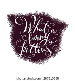 Poster with hand drawn letters on dark background