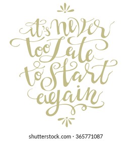 Poster with hand drawn letters on white background. Decorative inscription. Vector illustration