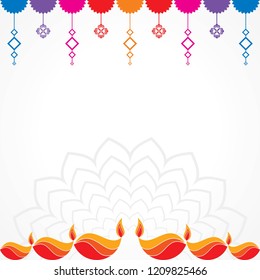 Poster for Happy Diwali with beautiful design illustration stock vector