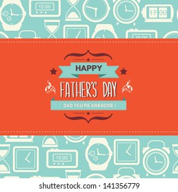 Poster Happy father's day.Typography.Vector illustration.