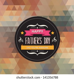 Poster Happy father's day.Typography.Vector illustration.