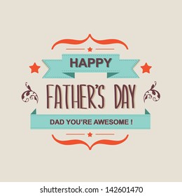 Poster Happy father's day.Typography.Vector illustration.