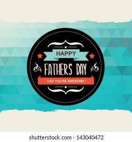 Poster Happy father's day.Typography.Vector illustration.