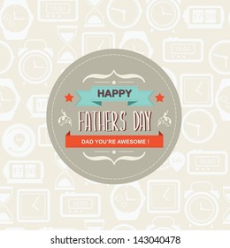 Poster Happy father's day.Typography.Vector illustration.