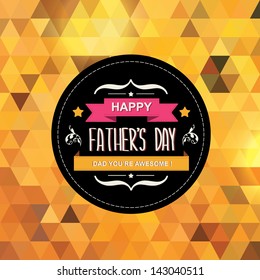 Poster Happy father's day.Typography.Vector illustration.