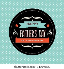 Poster Happy father's day.Typography.Vector illustration.