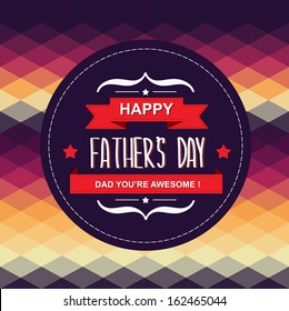 Poster Happy father's day.Typography.Vector illustration.