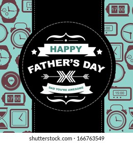 Poster Happy father's day.Typography.Vector illustration.