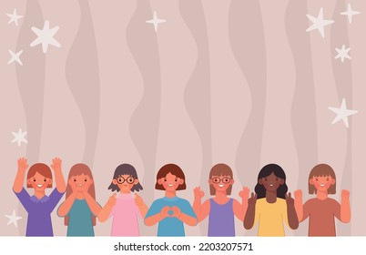 poster of happy girls group
