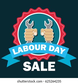 poster of happy labor day, labour day, sale day, may day, 1 may. vector illustration