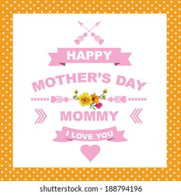 Poster Happy mother's day.Typography.