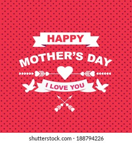 Poster Happy mother's day.Typography.