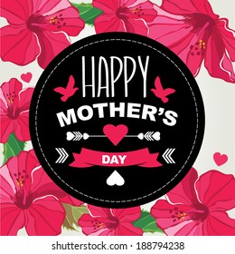 Poster Happy mother's day.Typography.