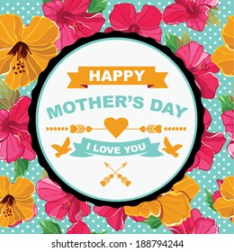 Poster Happy mother's day.Typography.