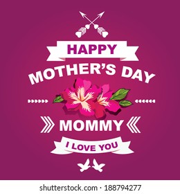 Poster Happy mother's day.Typography.