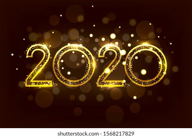 poster of happy new year 2020 vector illustration design