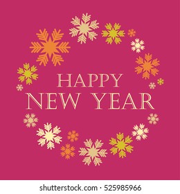Poster Happy New Year! Vector illustration. Greeting card.