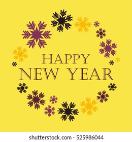 Poster Happy New Year! Vector illustration. Greeting card.