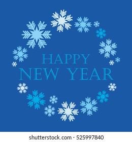 Poster Happy New Year! Vector illustration. Greeting card.