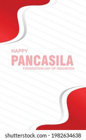 Poster Happy Pancasila day vector illustration