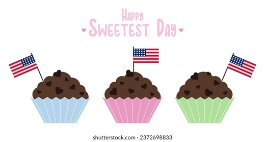 Afiche del FELIZ DÍA SUCÉS con deliciosos muffins