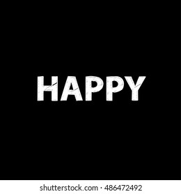 Poster Happy. Vector illustration.