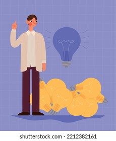 poster of having an idea with a man